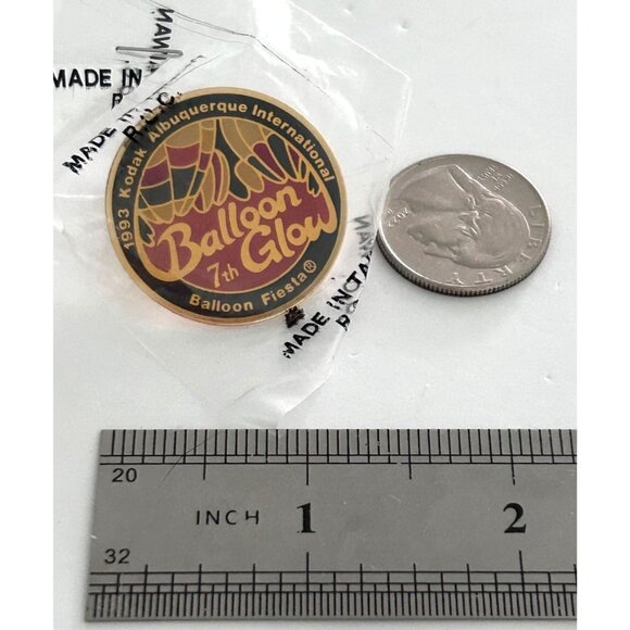 1993 Kodak Albuquerque International Hot Air Balloon Fiesta 7th Glow Lapel Pin - Picture 2 of 3